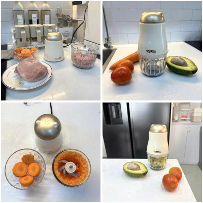 Hàng chính hãng Máy xay đa năng mini M7-02 cầm tay TopGiaKids, xay đồ ăn dăm cho bé, dung tích 300ml