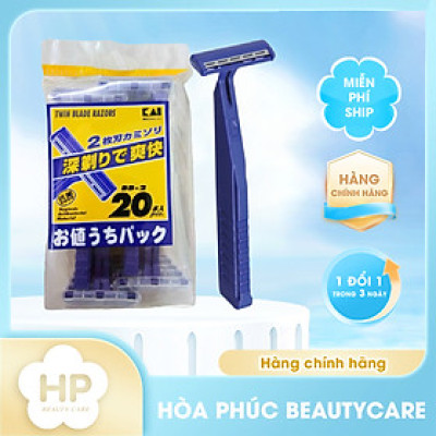 Dao Cạo Râu 02 Lưỡi Kép Kai Razors 09167-BB2-20P (Set 20 Cây)