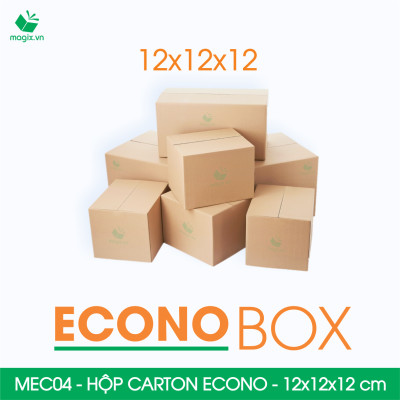 MEC04 - 12x12x12 cm - Combo 100 thùng hộp carton trơn siêu tiết kiệm ECONO