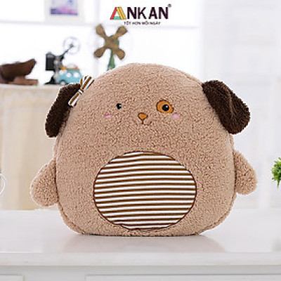 Chăn Gối Văn Phòng 3 Trong 1 Gấu Nâu Độc Đáo Kiểu Dành Cho Nữ Dùng Để Ngủ Trưa Tại Văn Phòng, Tựa Lưng Và Gấu Bông Dùng Để Trang Trí