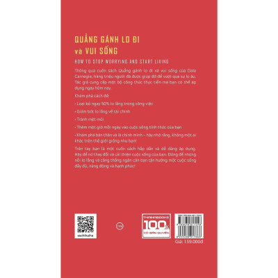 Sách - Quẳng Gánh Lo Đi Và Vui Sống - Những Phương Pháp Đã Được Thời Gian Chứng Thực Giúp Bạn Đánh Tan Sự Lo Âu - Thái Hà Books
