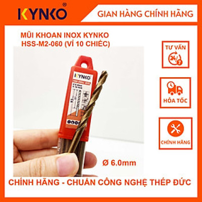 MŨI KHOAN INOX KYNKO HSS-M2-060 đường kính phi 6mm