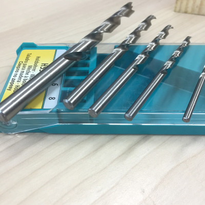 Hộp 5 mũi khoan gỗ Heller HSS- Turbo 3/4/5/6/8mm chuôi tròn 288170