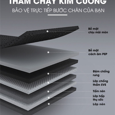 Máy Chạy Bộ Lifesport LS-5000,Máy Chạy Bộ Hiển Thị Nhịp Tim Lượng Calo Và Tốc Độ Và Quãng Đường Chạy, Vùng Chạy Rộng