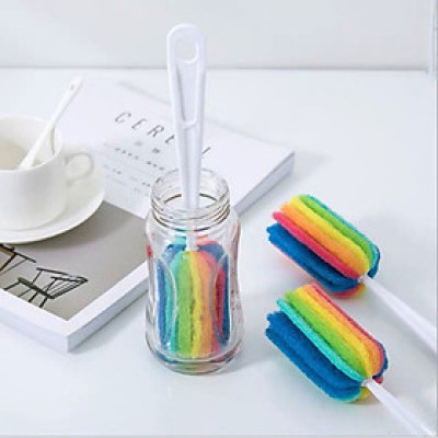 Cây cọ rửa ly cốc chén 7 màu - Cậy cọ rửa bình sữa siêu tiện lợi