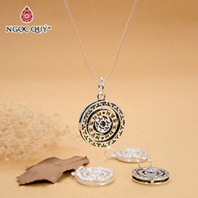Charm bạc 3 vòng tròn ký tự treo - Ngọc Quý