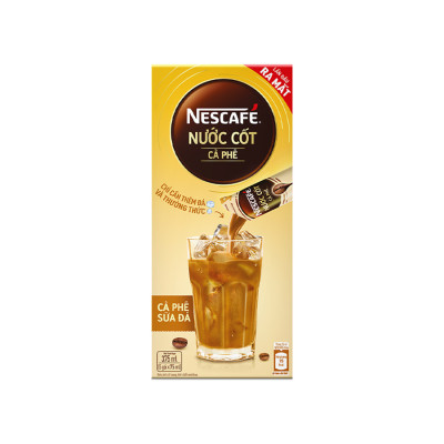 [TẶNG Khay đá Inochi màu ngẫu nhiên] Combo 2 hộp nước cốt cà phê NESCAFÉ - CÀ PHÊ SỮA ĐÁ (2 hộp x 5 gói x 75ml )