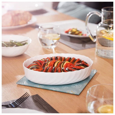 Khay nướng thủy tinh chịu nhiệt Luminarc 22x16cm, dùng lò nướng, lò vi sóng cường lực tốt - P4017