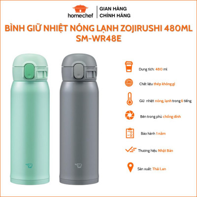 Bình giữ nhiệt nóng-lạnh Zojirushi 480ml SM-WR48E, sản xuất tại Thái Lan, bảo hành giữ nhiệt 1 năm | Hàng chính hãng