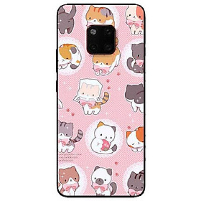 Ốp lưng dành cho Huawei 5t - Mate 20 - Mate 20 Pro mẫu Họa Tiết Mèo Nơ