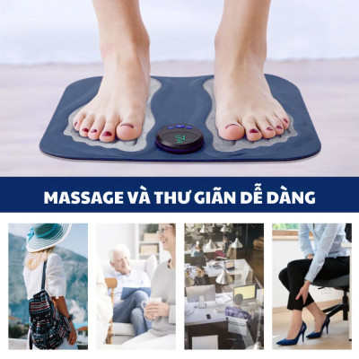 Thảm Massage Chân Xung Điện Kachi MK424 Pin Sạc - Giảm Đau Mỏi, Cải Thiện Tuần Hoàn Máu - hàng chính hãng