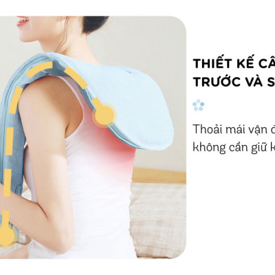 Máy Massage Cổ Vai Gáy, Máy Đấm Lưng Bear AMQ-A01X1 Gồm 4 Kỹ Thuật Đấm Lưng Gồm 16 Cường Độ Massage Như Người Thật - Hàng Chính Hãng