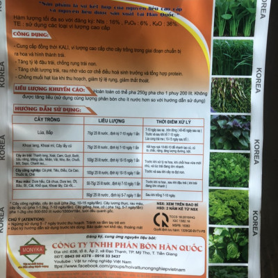 1KG NPK 16-6-36 TE MAX , PHÂN BÓN CỨNG CÂY , NẶNG KÝ 