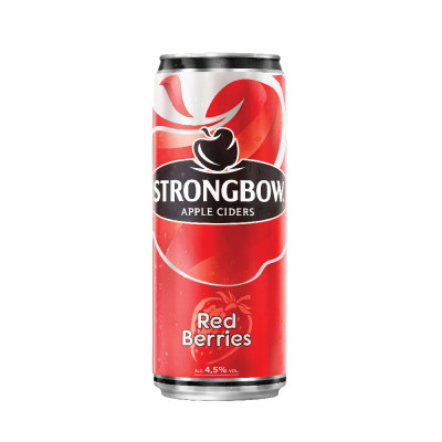 Thùng 24 Lon Nước Táo Lên Men Strongbow Vị Dâu Đỏ 320ml/lon