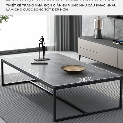 Bàn trà sofa phủ melamin vân đá sang trọng thương hiệu IGA - GM150