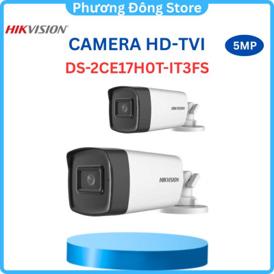 Camera HIKVISION DS-2CE17H0T-IT3F(C) 4 trong 1 hồng ngoại 5.0 Megapixel hồng ngoại 40 mét, chống ngược sáng - Hàng chính hãng