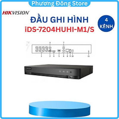 Đầu ghi HIKVISION 8 kênh Turbo ACUSENSE iDS-7204HUHI-M1/S Lọc báo động giả, lọc báo động người/phương tiện ,.-Hàng chính hãng