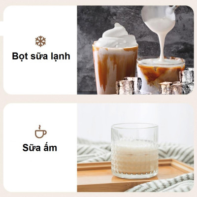 Máy tạo bọt sữa Nóng và Lạnh 4 trong 1 thương hiệu Mỹ HiBREW M3A - Hàng nhập khẩu