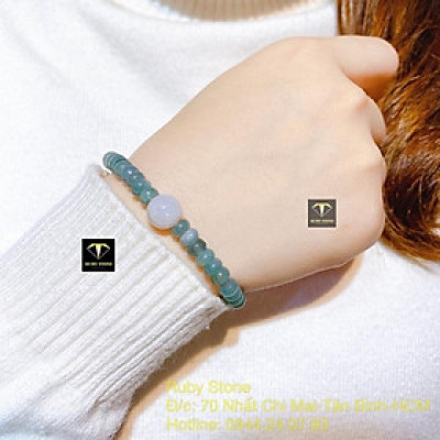 Vòng tay lam ngọc mix xinh yêu