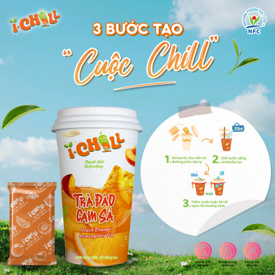 [COMBO 6 LY] iChill Trà Đào Cam Sả Nước Thanh Nhiệt Sấy Thăng Hoa Từ Trái Cây Tự Nhiên