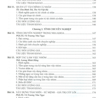 Phát triển cá nhân và tính chuyên nghiệp trong nha khoa - Sách dùng cho khoa Răng Hàm Mặt 