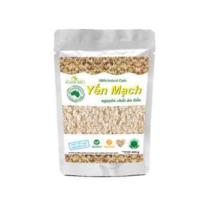 Yến Mạch Nguyên Chất Ăn Liền Xuân An [ko đường] Túi 400G(Tặng Kèm 1 Túi Yến Mạch 150G)