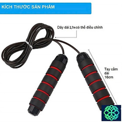 Dây Nhảy Lõi Thép Thể Lực Tập Thể Dục, Thể Thao, MUAY BOXING KICKBOXING 2,7m Siêu Bền Chỉnh Được Độ Dài
