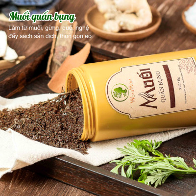 Bộ muối gừng giảm eo sau sinh dưới 3 tháng WonMom ( Bộ 2 hộp muối )