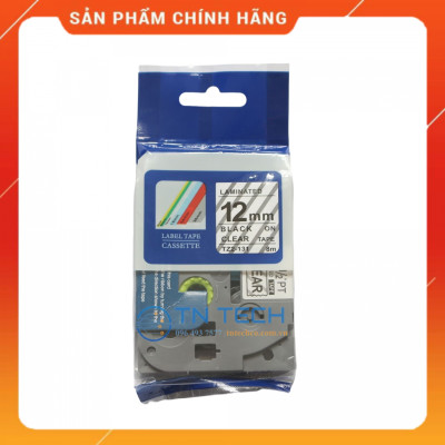 Nhãn In Tz2-131 - Đen nền trong 12mm x 8m - Dùng cho máy in BROTHER - AIMO - PUTY [Hàng nhập khẩu]