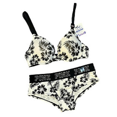 Bộ đồ lót Pink VJ8003 có gọng mút vừa khoét ngực chữ V quần ôm nửa mông gợi cảm