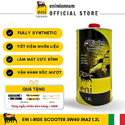 (HCM) Nhớt Eni I-Ride Scooter MA2 5W40 full tổng hợp 1.2L