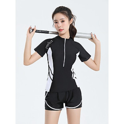 Đồ Bơi Nữ Rời Đùi Ngắn Tay Thanh Lịch