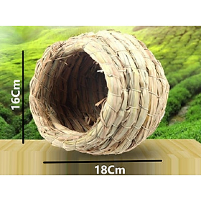 1 tổ đan rơm size to 16*18 dành cho các dòng chim vẹt ngủ, sinh sản