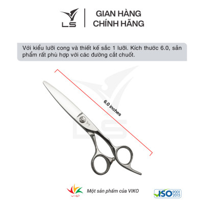 Kéo chuốt tóc LS lưỡi cong một lưỡi sắc offset vênh đỡ ngón cố định CS13M