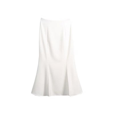 Chân váy đuôi cá màu trắng kem thời trang Hàn Quốc