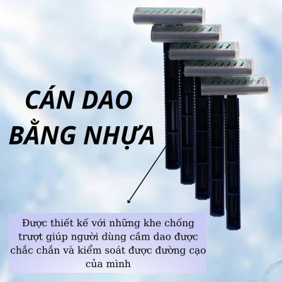 Dao Cạo Râu 2 Lưỡi Kép Thân Nhựa Dành Cho Nam Giới Avatar (Set 5 Cây)