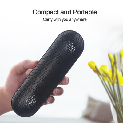 Loa Bluetooth Hộp âm thanh nổi không dây âm trầm kép Hỗ trợ Đài FM Thẻ TF AUX IN U Disk