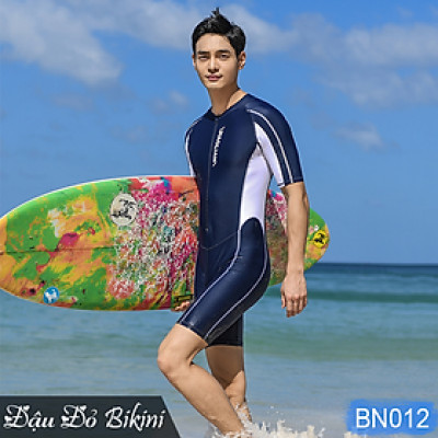 Bộ bơi nam liền quần đùi áo cộc tay & quần dài áo dài tay chống nắng, nam tính mạnh mẽ, chất đẹp co giãn mịn mát, có size lớn đến 95kg | BN012