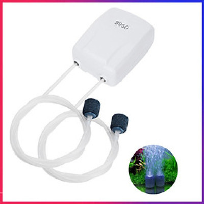 Máy sủi oxy tích điện Jebo 9950 2 vòi cao cấp, trữ điện 16- 24H, siêu bền, tiết kiệm điện.BH uy tín