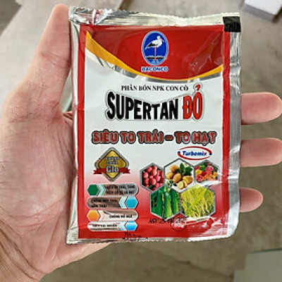 Phân bón lá Supertan Đỏ 10-50-30 (gói 50gr) Siêu to trái - To hạt