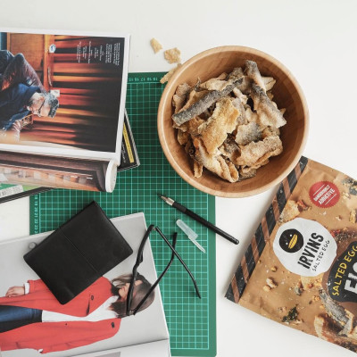 Da cá trứng muối Salted Egg Fish Skin 80g IRVINS