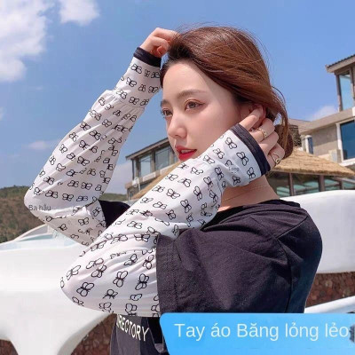 Găng Tay Chống Nắng Dáng Rộng Vải Lụa Mát In Hoa Xinh Xắn, Chống Tia Cực Tím, Thời Trang Mùa Hè Cho Nữ. TakyHome 7777