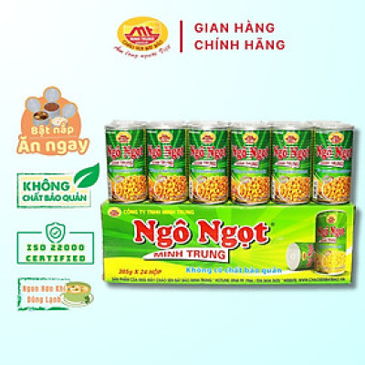 Ngô ngọt Minh Trung 320g - Ngô Ngọt 24 (thùng 24 lon)