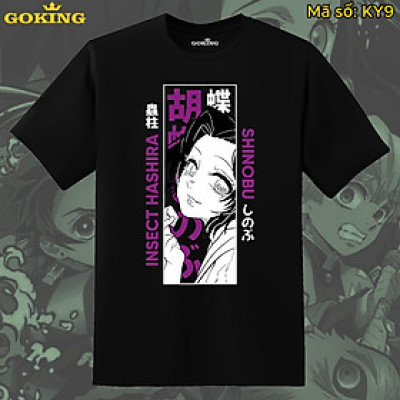 Áo thun nữ in hình Shinobu Kimetsu No Yaiba, mã KY9. Áo phông Thanh Gươm Diệt Quỷ Demon Slayer