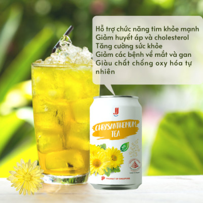 [Chính hãng] Lốc 6 Lon Hoa Cúc JJ (6 Lon x 300ml) - Thương hiệu Singapore