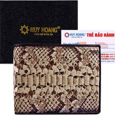 Ví Nam Da Trăn Nguyên Thủy Huy Hoàng HT2301 (12.5 x 10 cm) - Da Nguyên Thủy