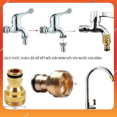 ️Evoucher Bộ dây vòi xịt nước rửa xe, tưới cây , tăng áp 3 lần, loại 7m, 10m 206701-3 đầu đồng,cút,+  túi đựng bút