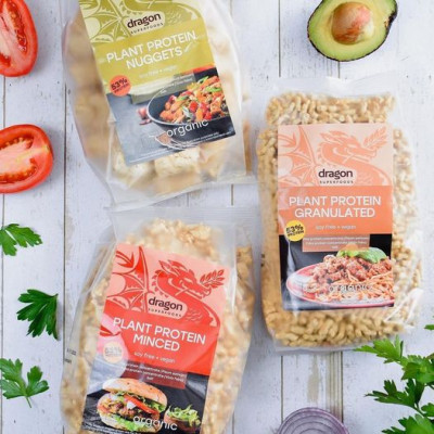 Thịt thuần chay dạng miếng từ đậu thực vật hữu cơ Dragon Superfoods