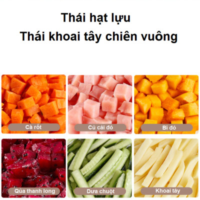 Máy thái rau củ quả đa năng, thái lát, thái sợ, thái hạt lựu. Thương hiệu Mỹ cao cấp Septree - GJ817. Hàng chính hãng