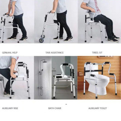 Khung tập đi tích hợp ghế ngồi cho người già, dễ sử dụng, gấp gọn khi không sử dụng chính hãng Nikita